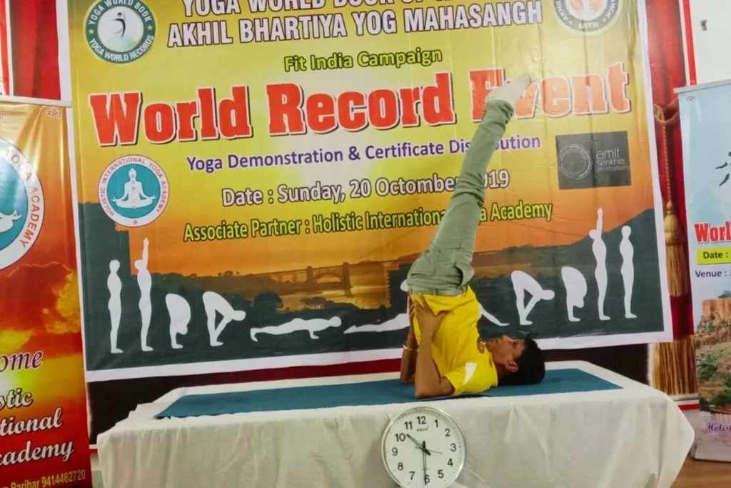 Longest Time To Hold Sarvangasana 