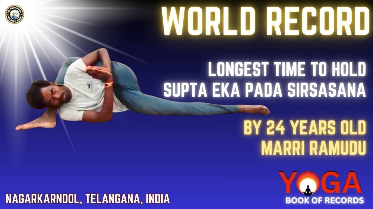 Longest Time To Hold Supta Eka Pada Sirsasana