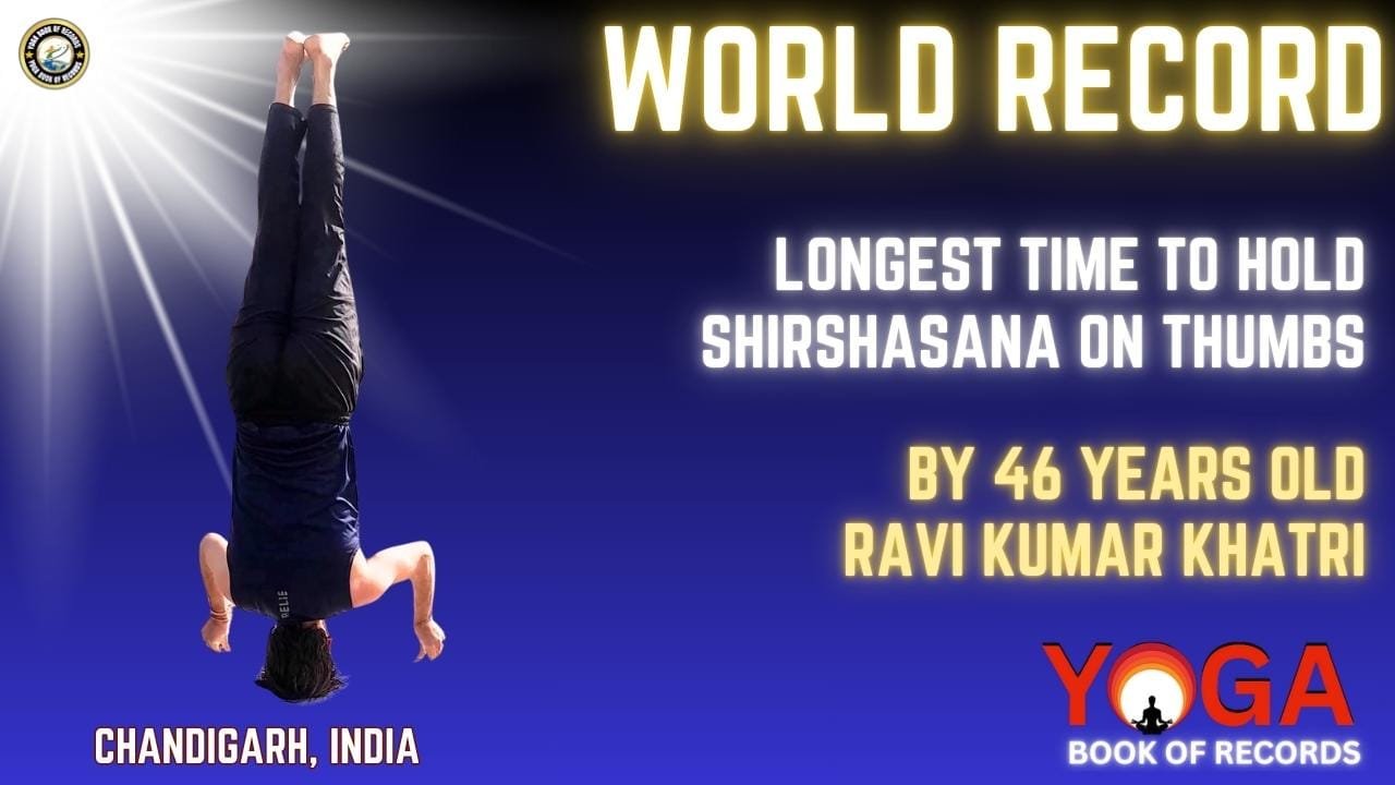 Lonegst Time to Hold Shirshasana on Thumbs