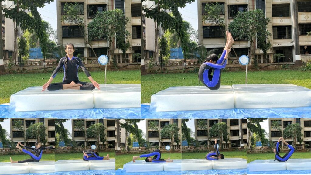 Yoga Poses Performed on Ice Slabs