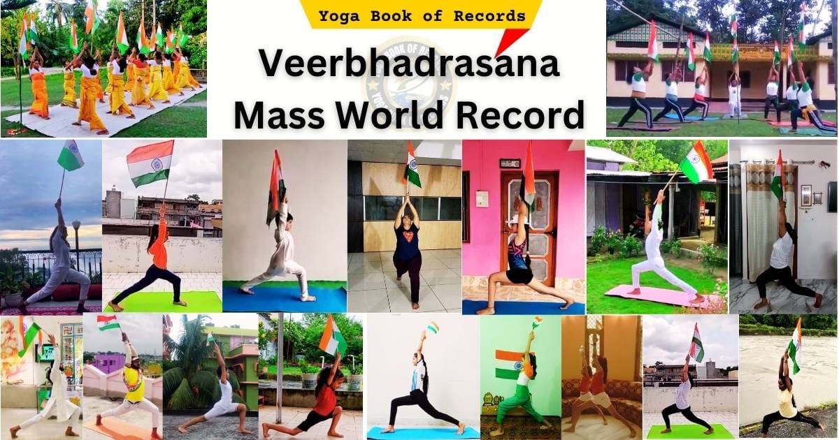Largest Number of People Performing Veerbhadrasana