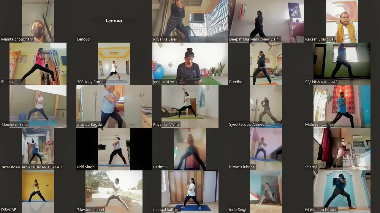 Longest Group Performance of Namaskar Mudra in Veerbhadrasana