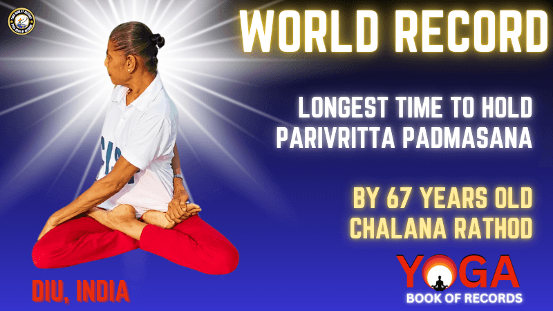 Longest Parivrtta Padmasana world record (Lotus Pose With Twist)