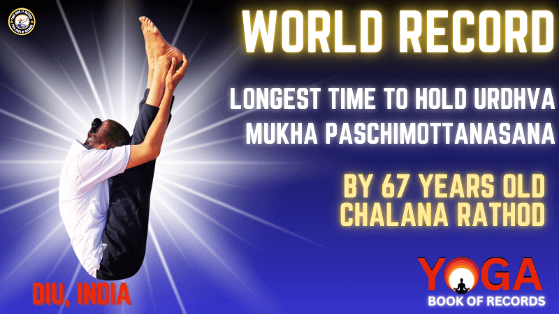 Longest Urdhva Mukha Paschimottanasana world record (Upward Facing Intense Stretch Pose)