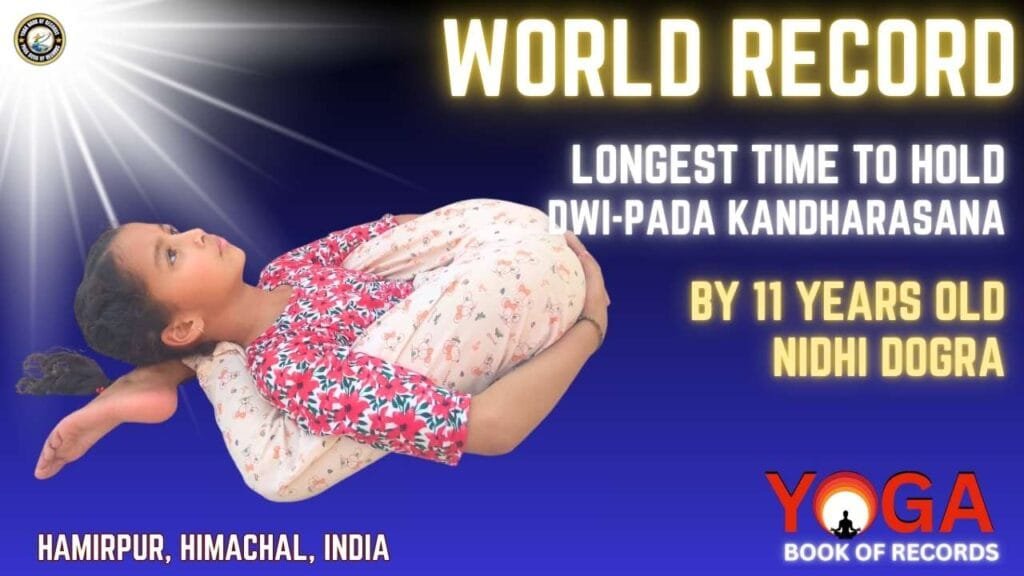 Longest Time To hold Dwi-Pada Kandharasana