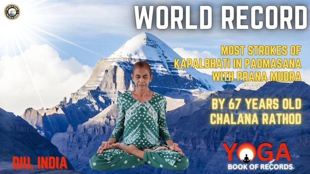 Most Strokes of Kapalbhati in Padmasana with Prana Mudra