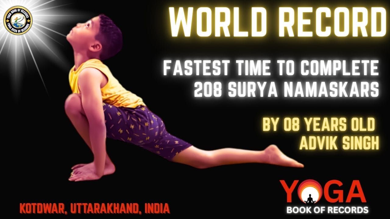 Fastest Time to Complete 208 Surya Namaskars
